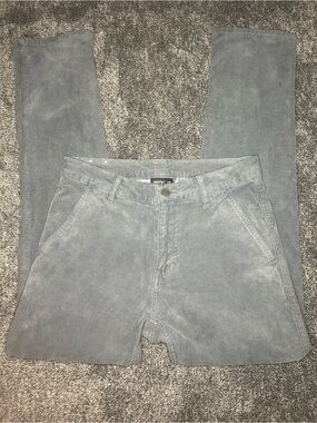 Jetty Depth Corduroy Pants Mens 28x31 Gray Chinos Stretch Casual Surf Straight